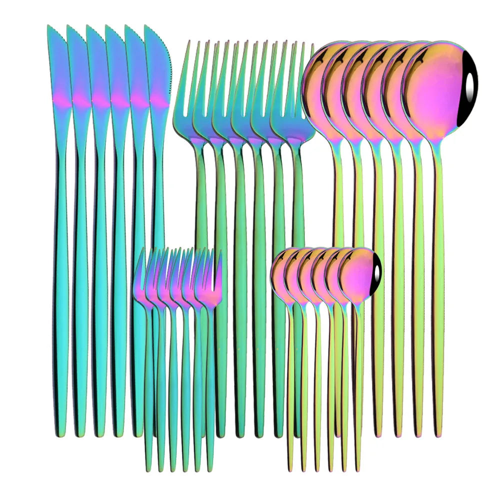 Set de Cubiertos x30 Rosa