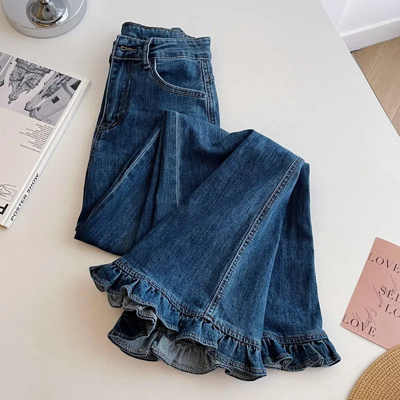 Jeans Acampanados Vintage con Paneles — Forro Cálido