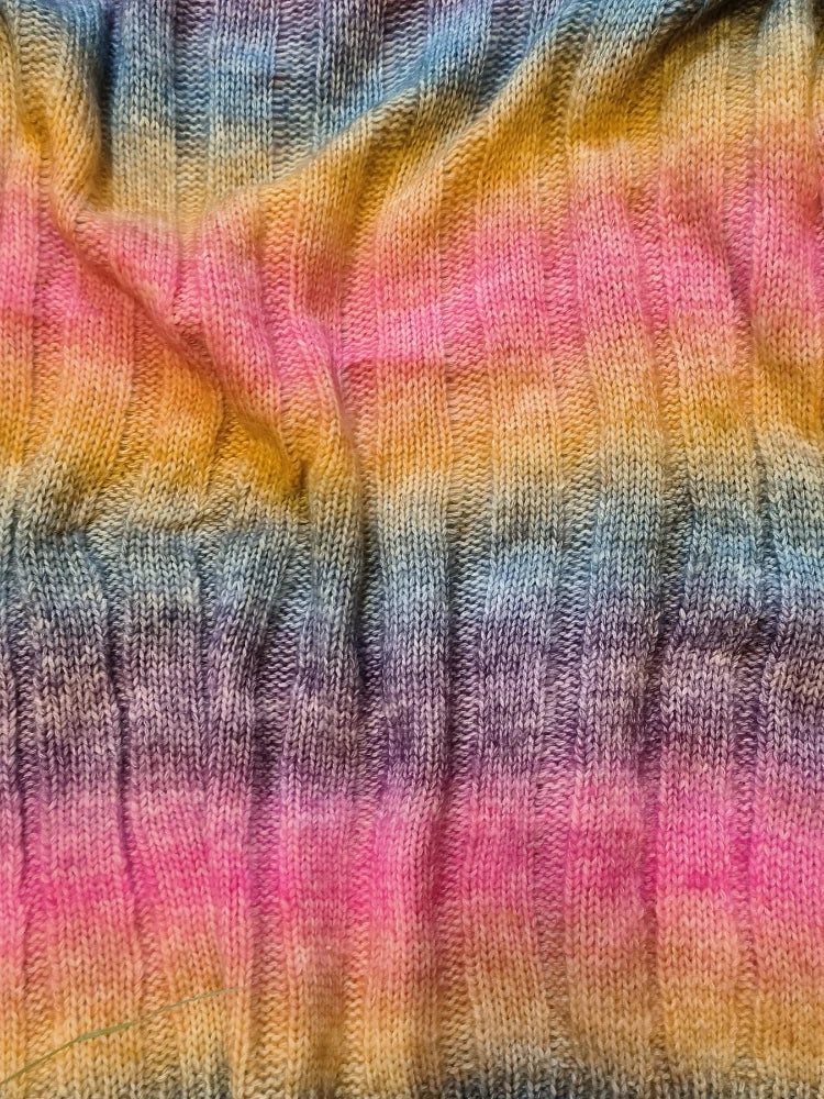 Cárdigan Degradado Arcoiris — Corte Abierto Largo
