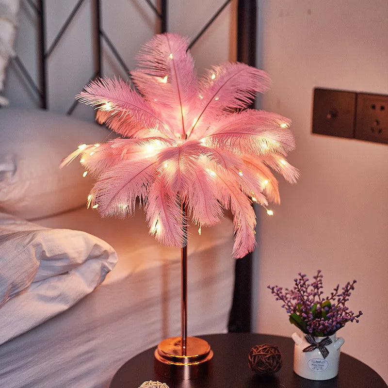 Lámpara de Noche Plumas LED
