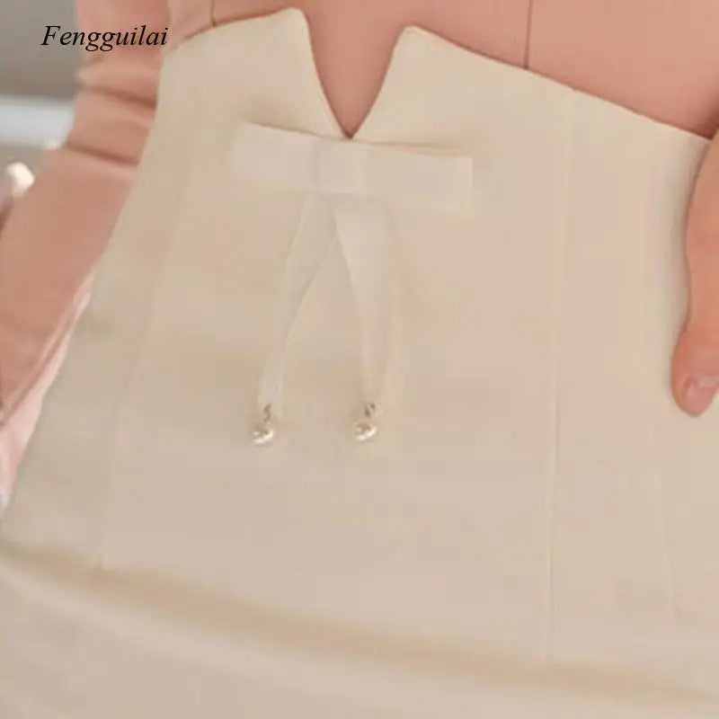Falda Midi Ejecutiva con Abertura Trasera