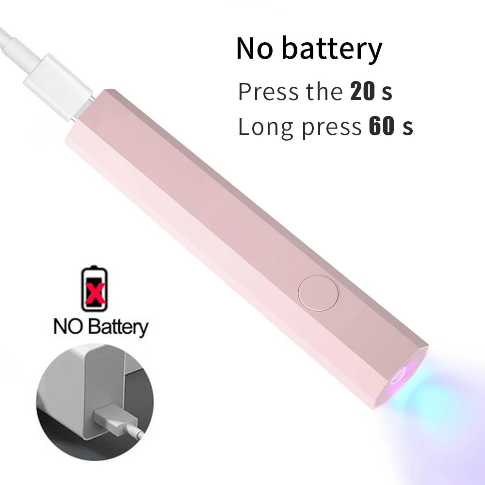 Lámpara UV LED Portátil para Uñas — Secado Rápido
