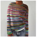 Sweater a Rayas Estampado — Corte Recto Streetwear
