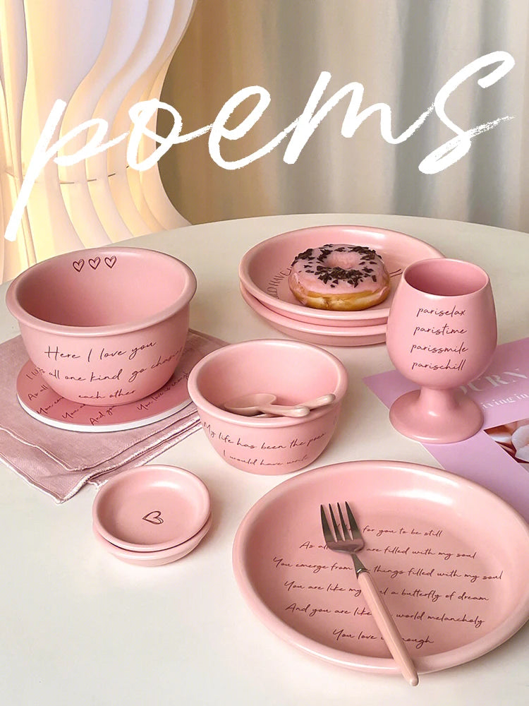 Set de Vajilla Rosa