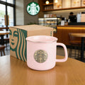 Taza Starbucks Sirena Esmaltada Rosa