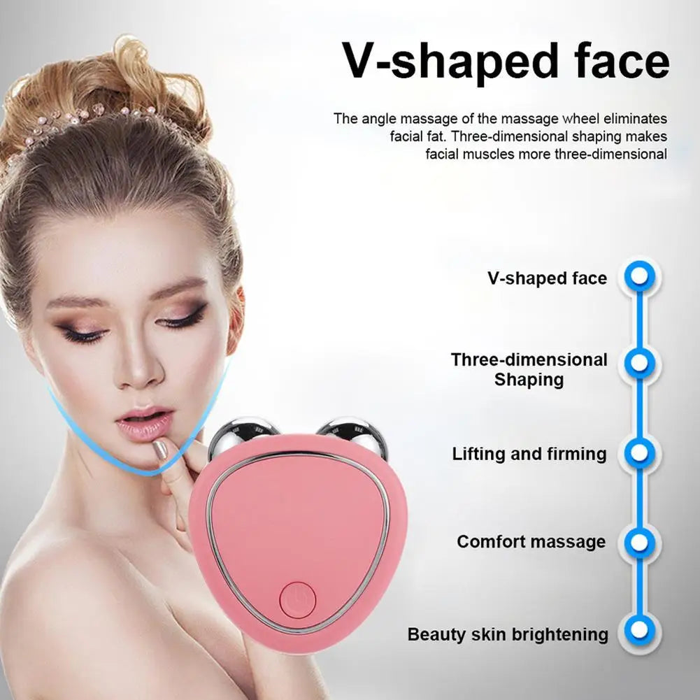 Masajeador Facial EMS con Rodillo — Efecto Lifting