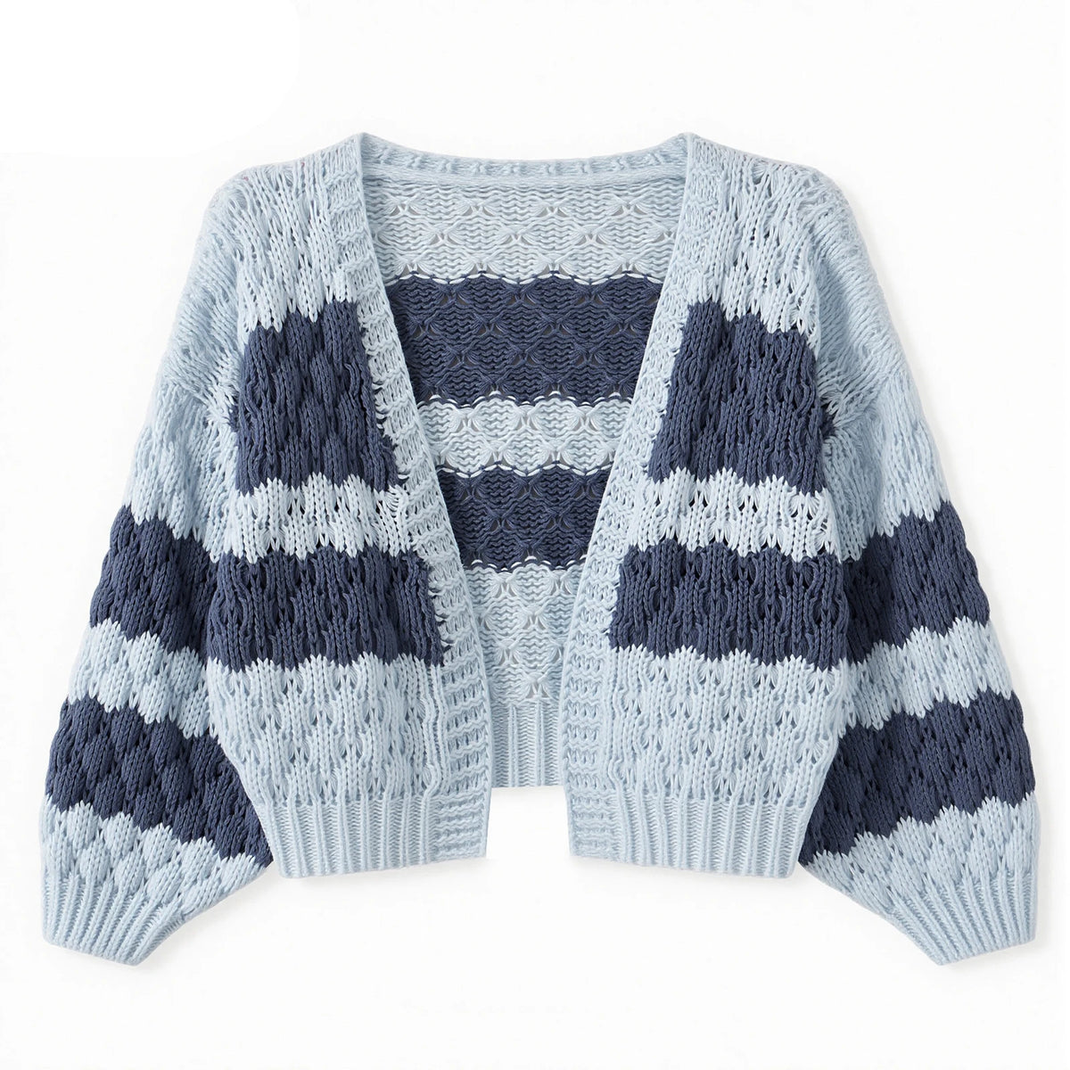 Cárdigan Oversize Color Block — Estilo Y2K Multicolor