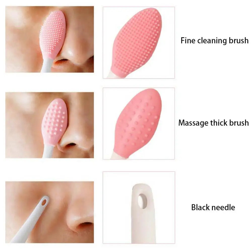 Cepillo de Silicona para Limpieza Facial y Nariz
