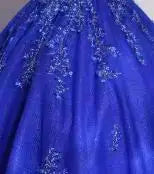 Vestido de Fiesta Brillante para Quinceañera — Falda Amplia con Lazo