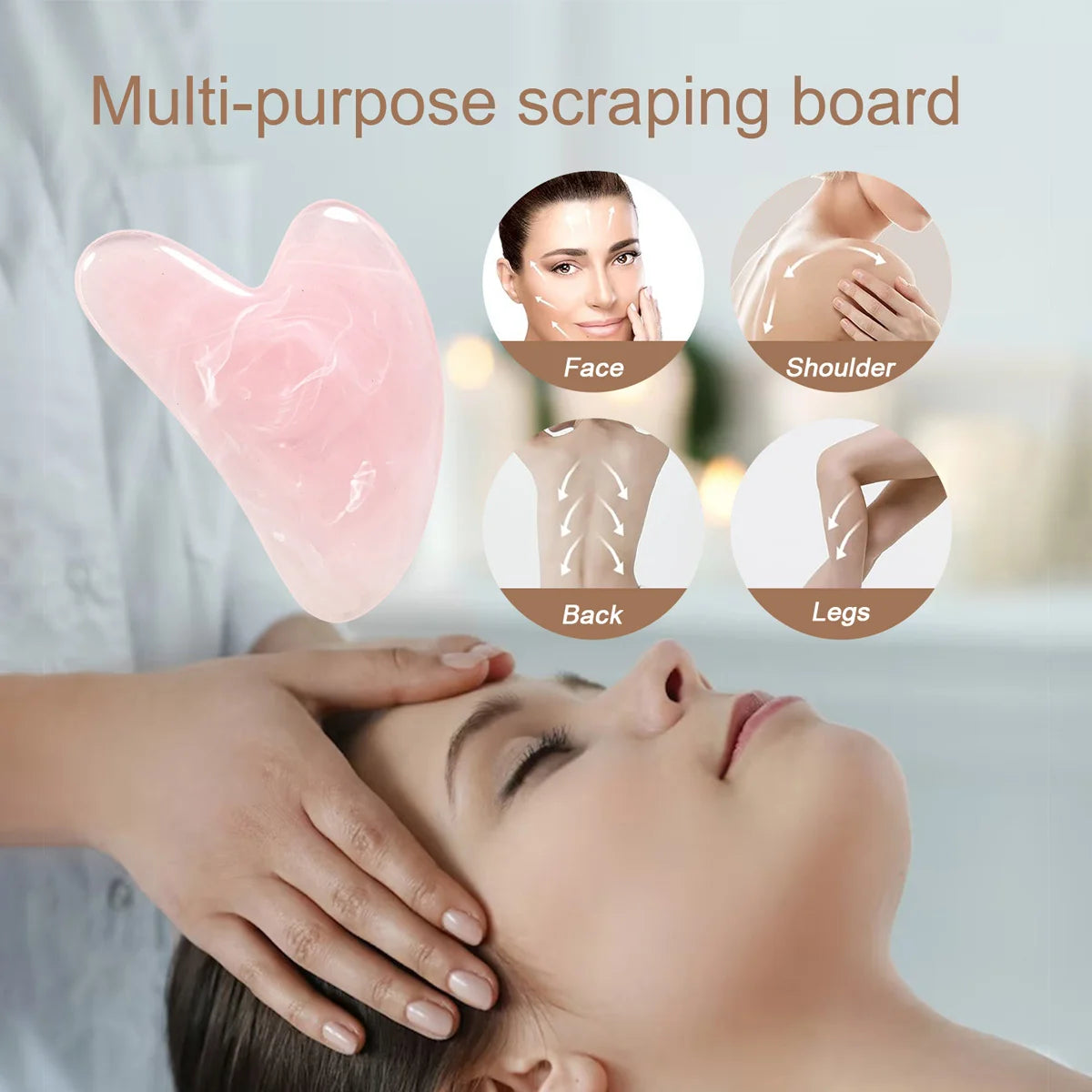 Raspador Facial de Cera de Abeja — Forma de Corazón