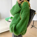 Sweater Oversize Afelpado Liso — Manga Larga Suave
