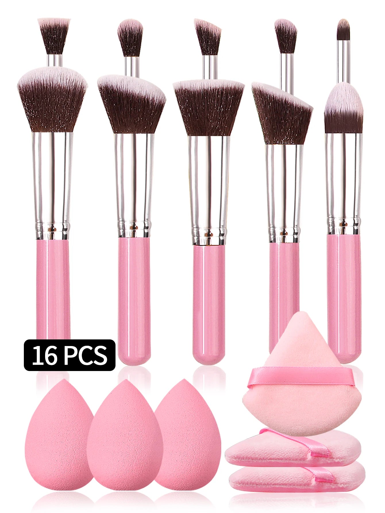 Set de Brochas de Maquillaje Rosa