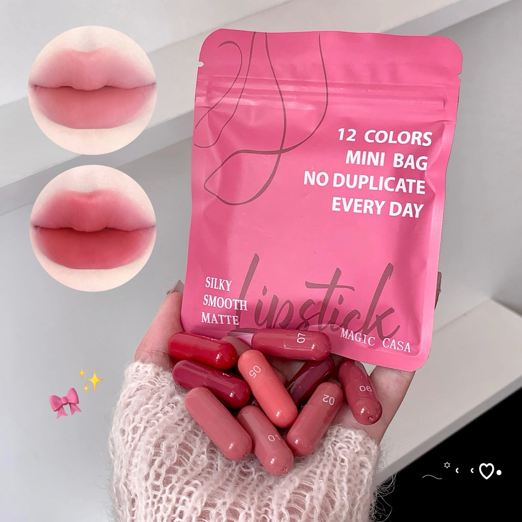 Set de 12 Bálsamos Labiales Mate