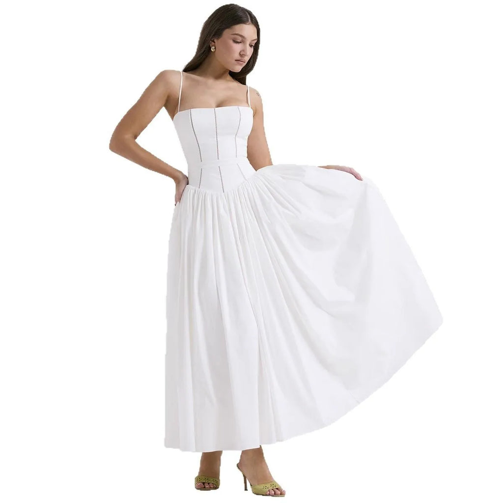 Vestido Halter Floral Entallado — Estilo Casual Chic