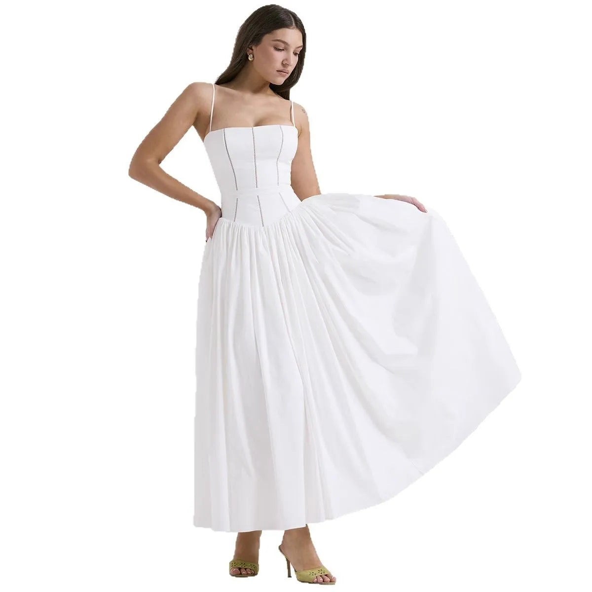 Vestido Halter Floral Entallado — Estilo Casual Chic
