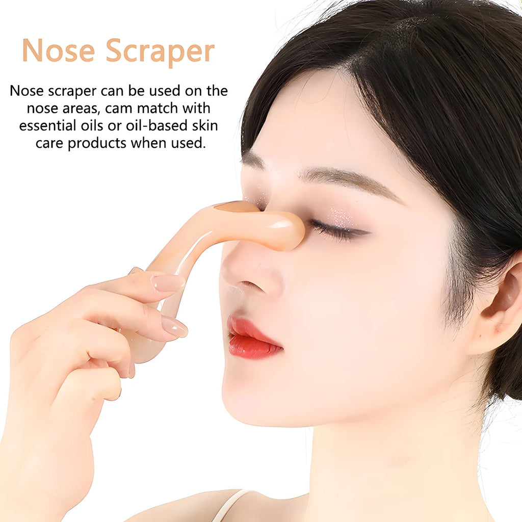 Herramienta de Gua Sha para Rostro y Nariz — Efecto Lifting