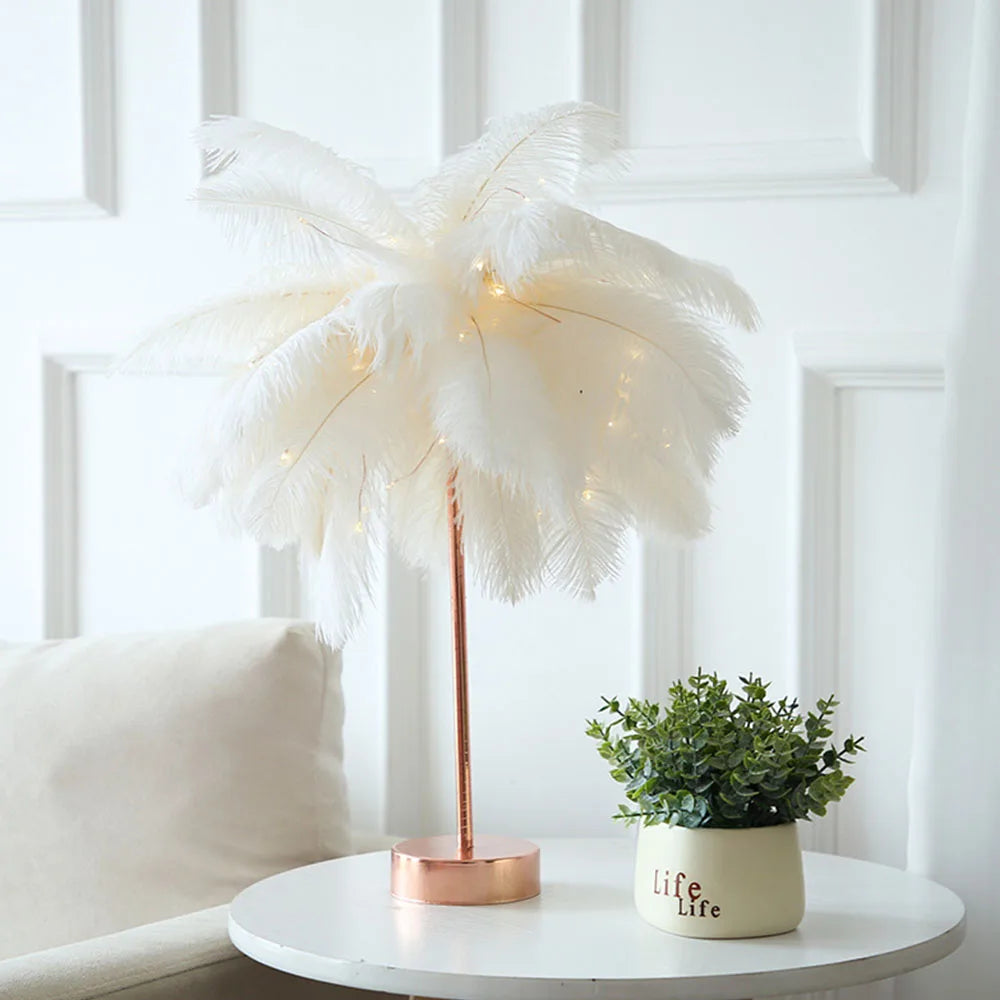 Lámpara de Noche Plumas LED