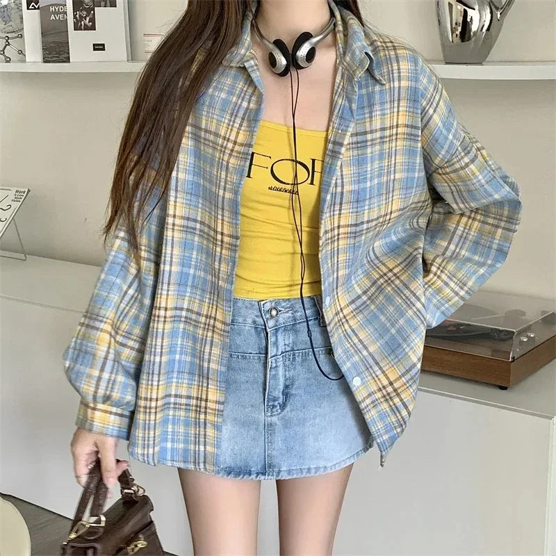 Camisa Oversize a Cuadros — Estilo Grunge