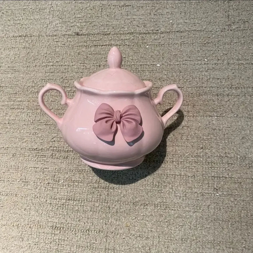Juego de Lechera y Azucarera con Moño