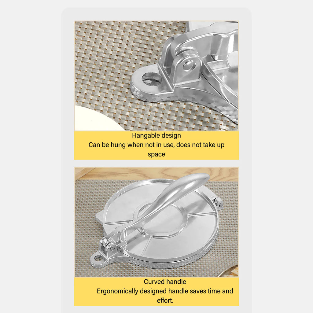 Prensa Manual para Tortillas — Aluminio Resistente 16/20 cm