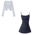 Vestido Mini Ajustado de Tirantes Floral — Cover-Up de Playa