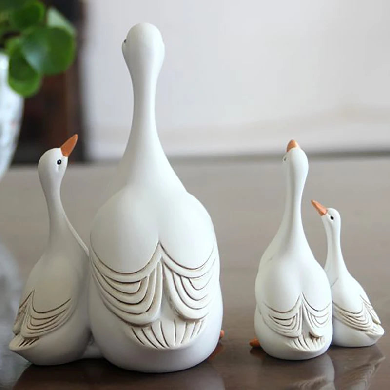 Figura Decorativa Pato y Patito