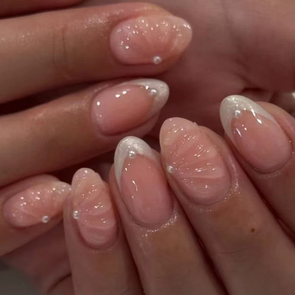 Stickers de Gel 3D para Uñas — Perlas y Flores