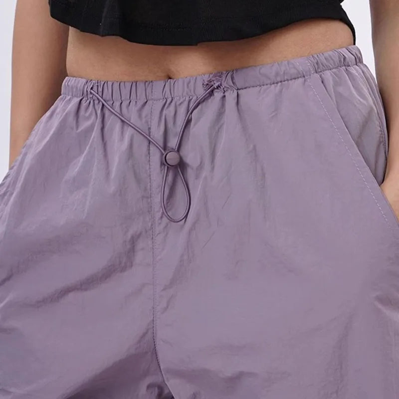 Pantalón Cargo Estilo Paracaídas Y2K — Streetwear Harajuku