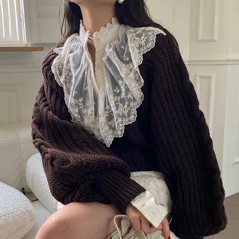 Sweater Grueso Cuello V — Streetwear Elegante