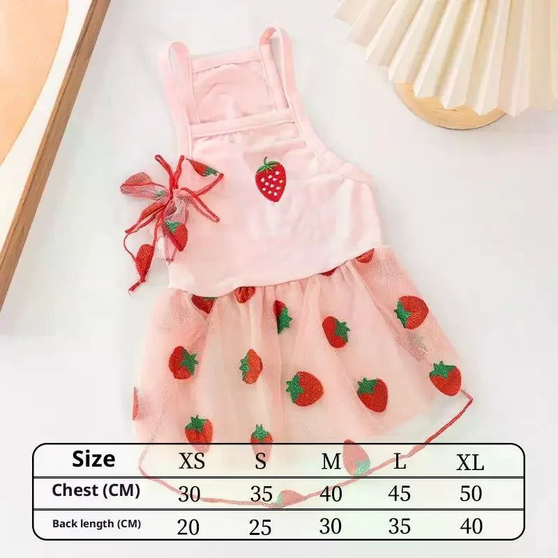 Vestido Fresa para Mascota