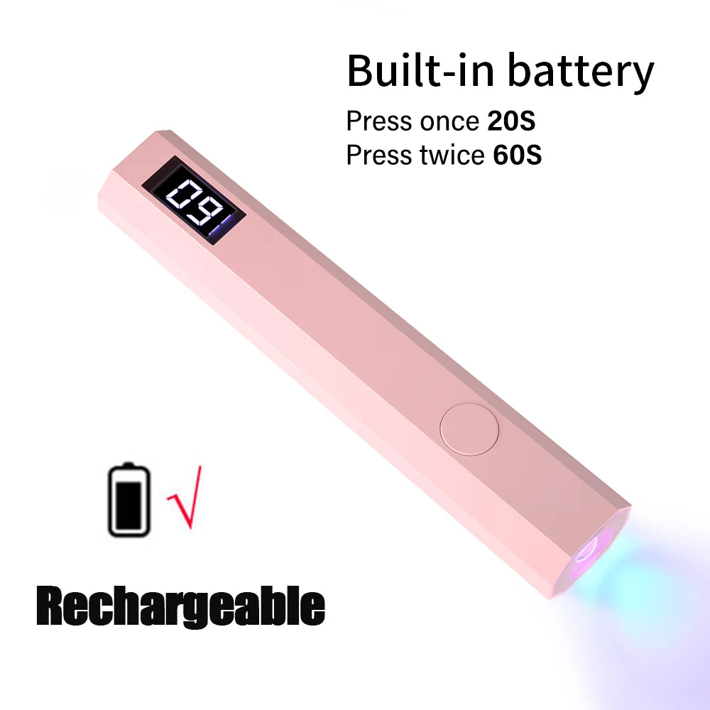 Lámpara UV LED con Soporte y Pantalla — Secado de Gel
