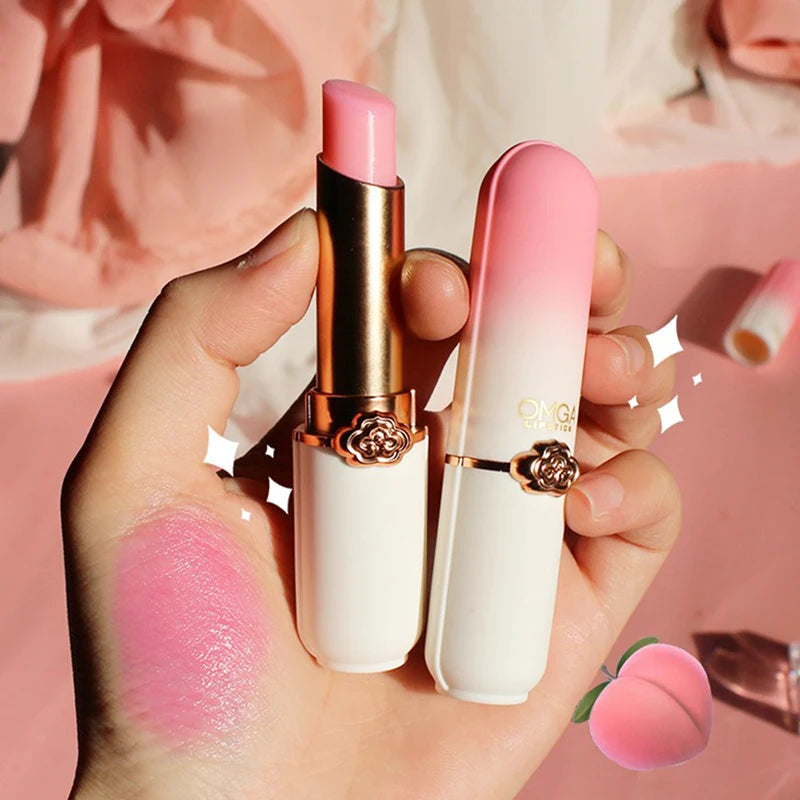 Labial de Gel Cambia Color — Efecto Durazno
