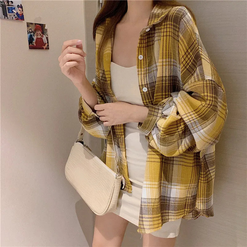 Camisa Oversize a Cuadros — Estilo Grunge