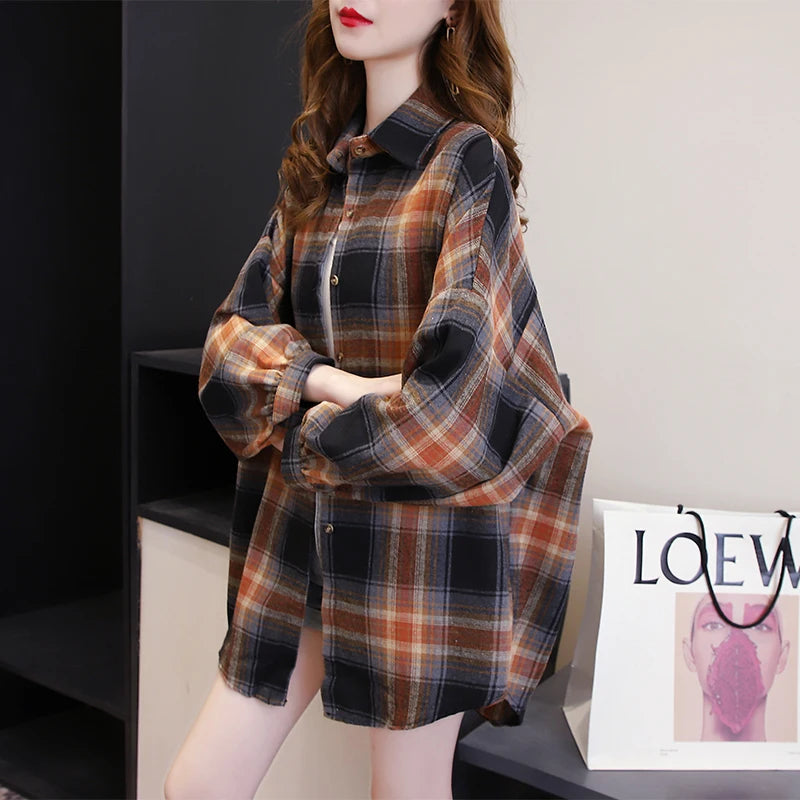 Camisa Oversize a Cuadros — Estilo Grunge