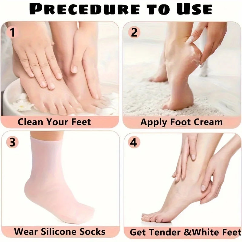 Calcetines de Silicona Hidratantes para Pies