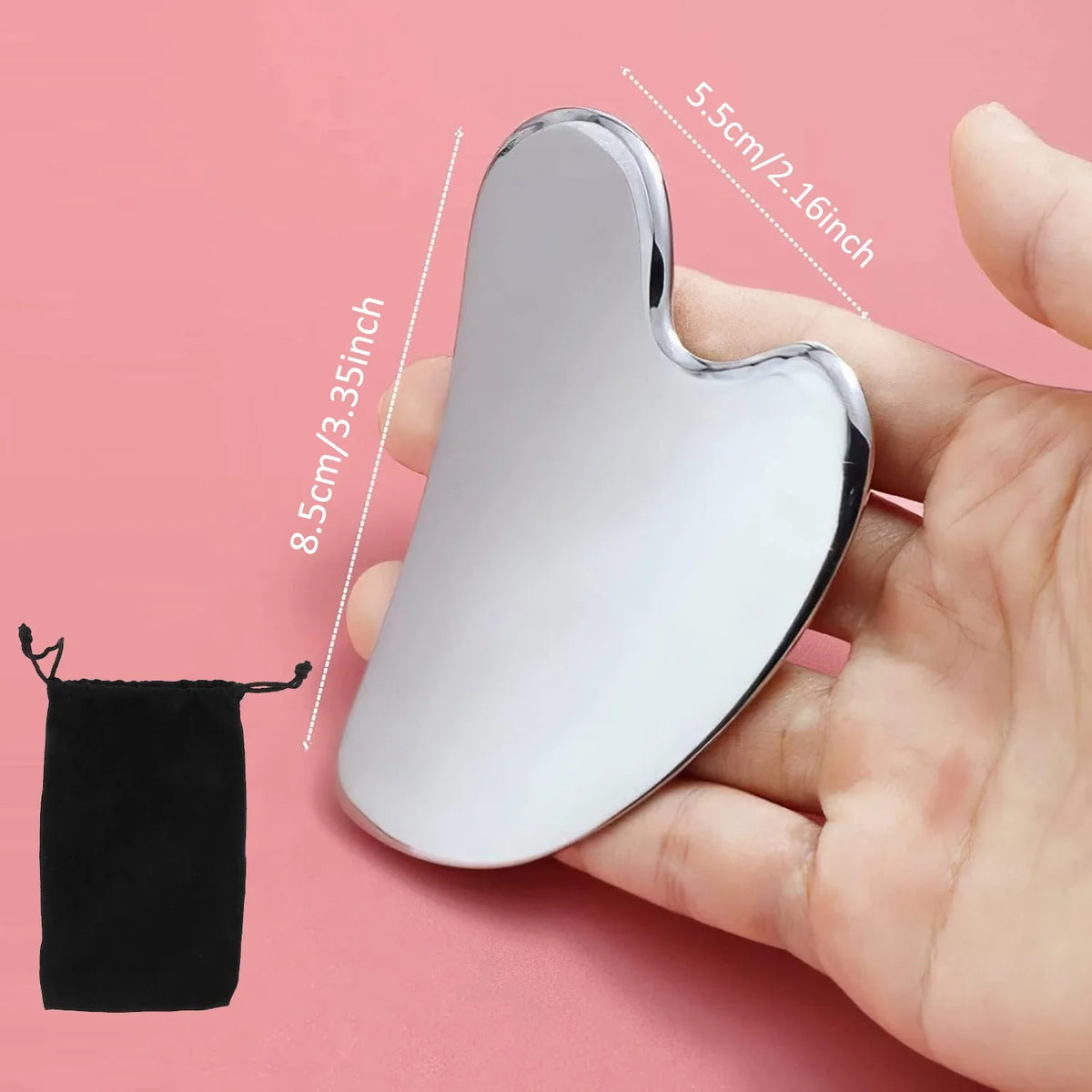 Tabla de Gua Sha de Acero Inoxidable