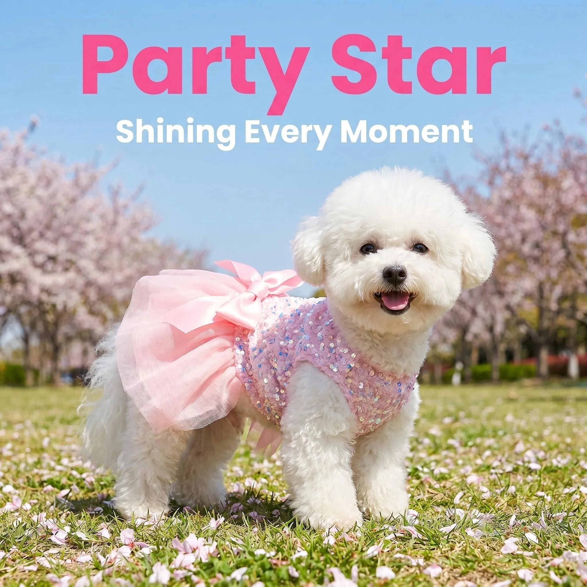 Vestido Princesa con Lentejuelas para Mascota