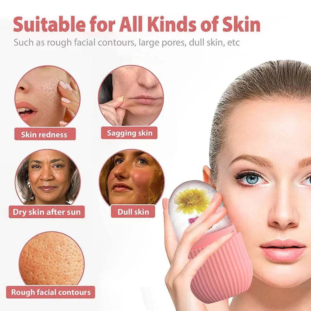 Set de Rodillos de Hielo Faciales — Gua Sha y Contorno