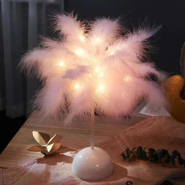 Lámpara de Noche Plumas LED