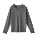 Sweater de Lana Merino con Capucha — Cuello V