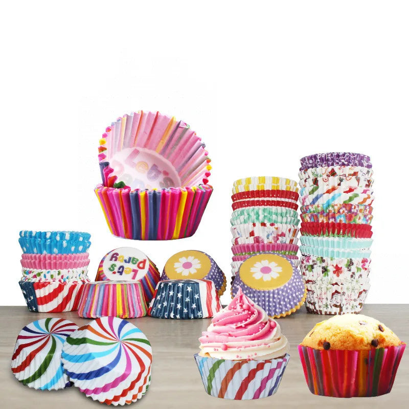 Set de 100 Moldes de Papel para Cupcakes y Muffins