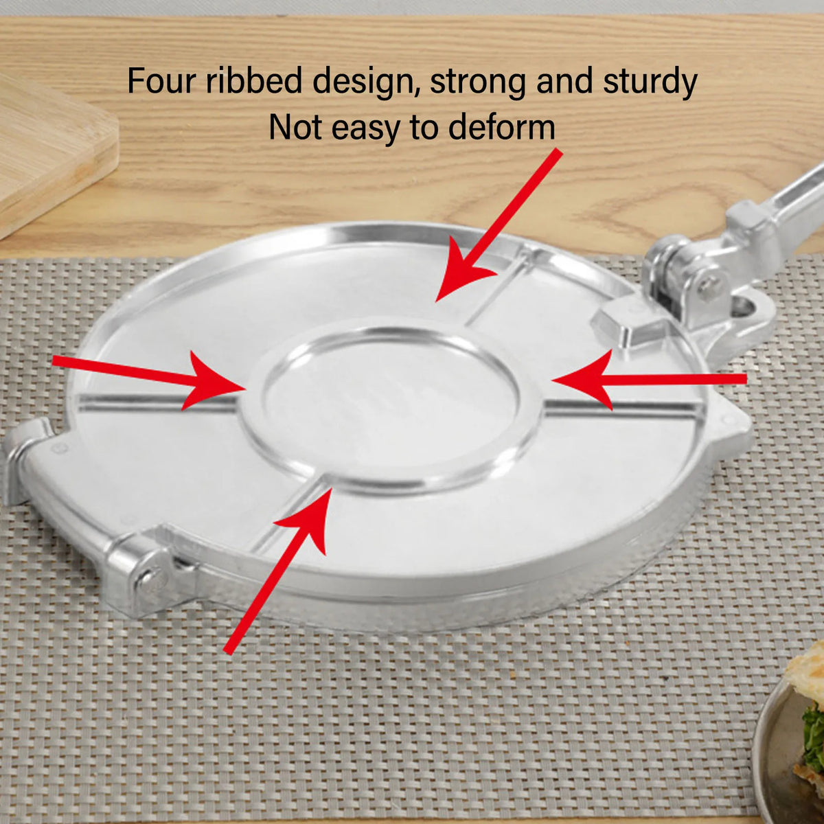 Prensa Manual para Tortillas — Aluminio Resistente 16/20 cm