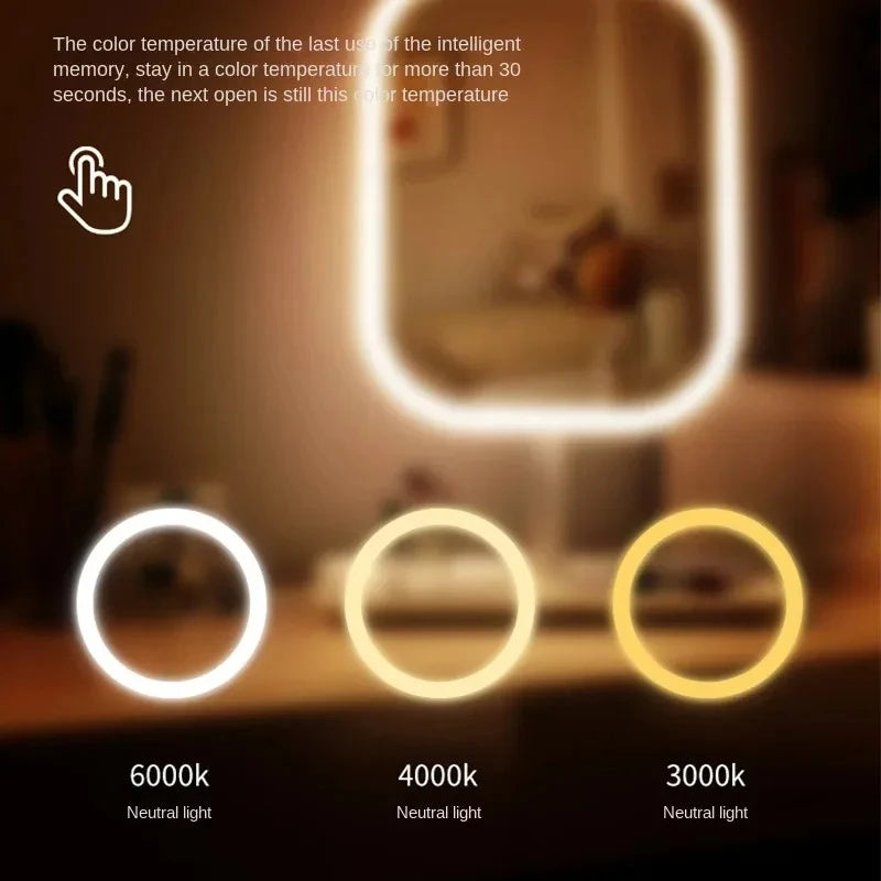 Espejo de Tocador con Luz LED — Control Táctil
