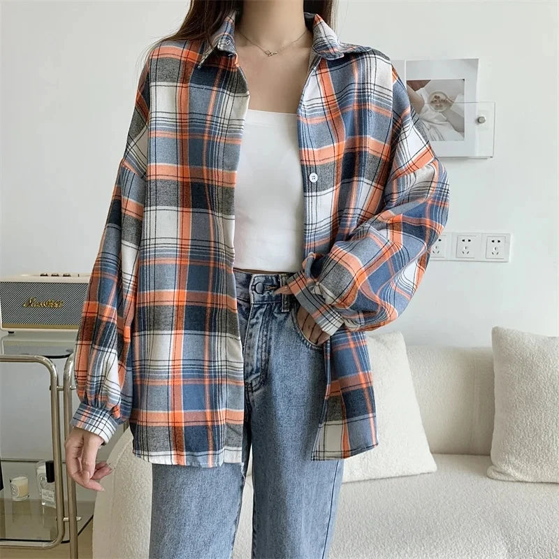 Camisa Oversize a Cuadros — Estilo Grunge