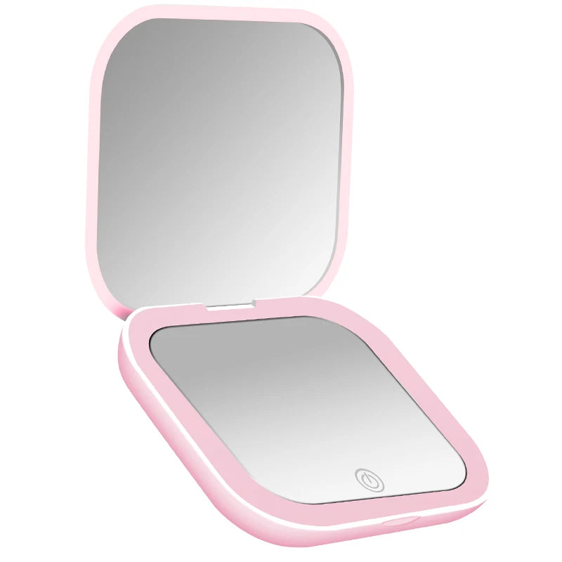 Espejo Compacto con Luz LED — Aumento 1X/2X