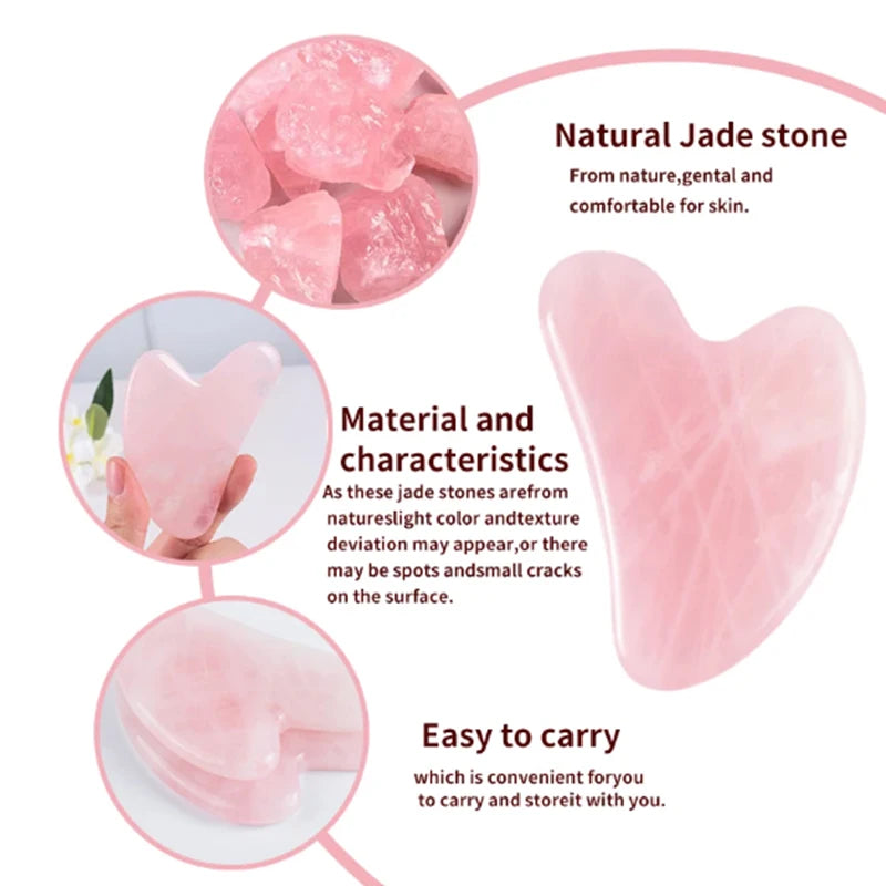 Gua Sha de Piedra Natural Tipo Jade