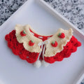 Collar Tejido Cereza para Mascota