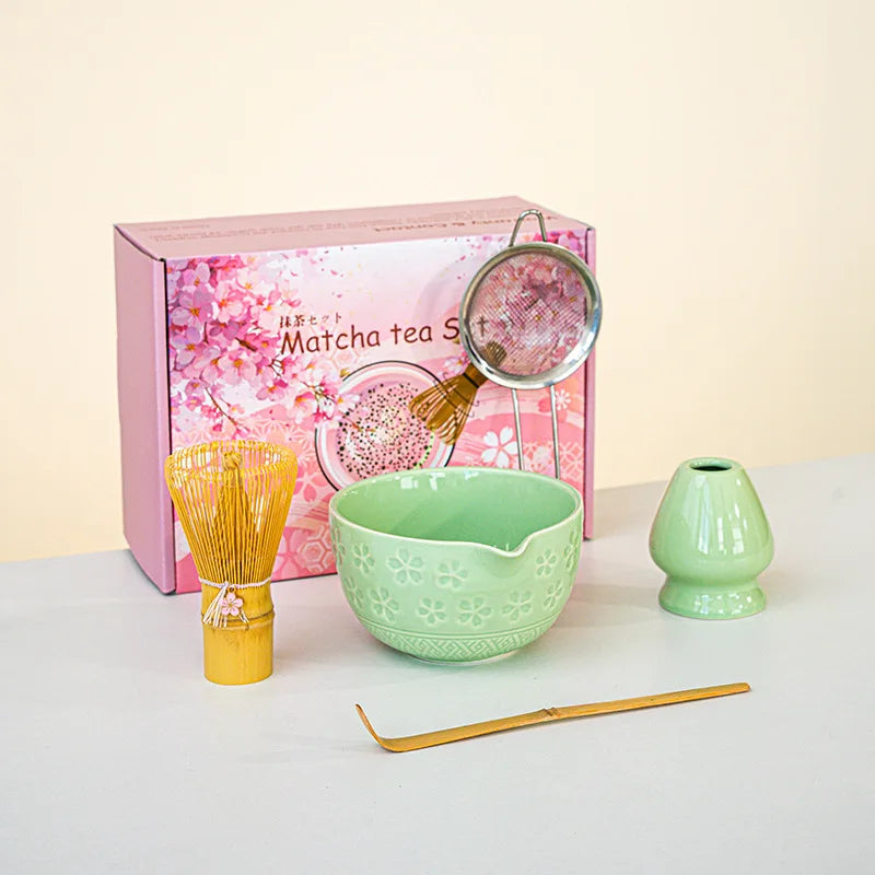 Set de Matcha con Batidor de Bambú