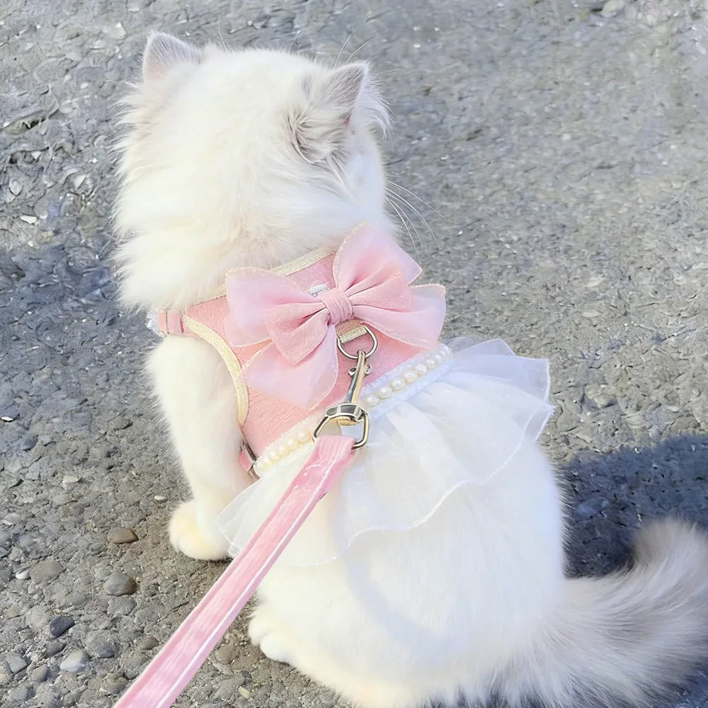 Arnés y Correa Estilo Princesa para Mascota