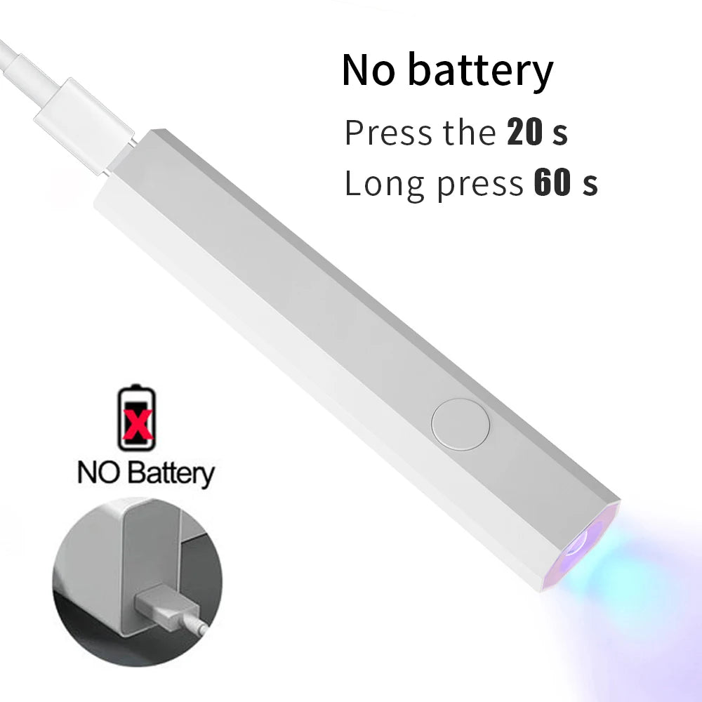 Lámpara UV LED Portátil para Uñas — Secado Rápido